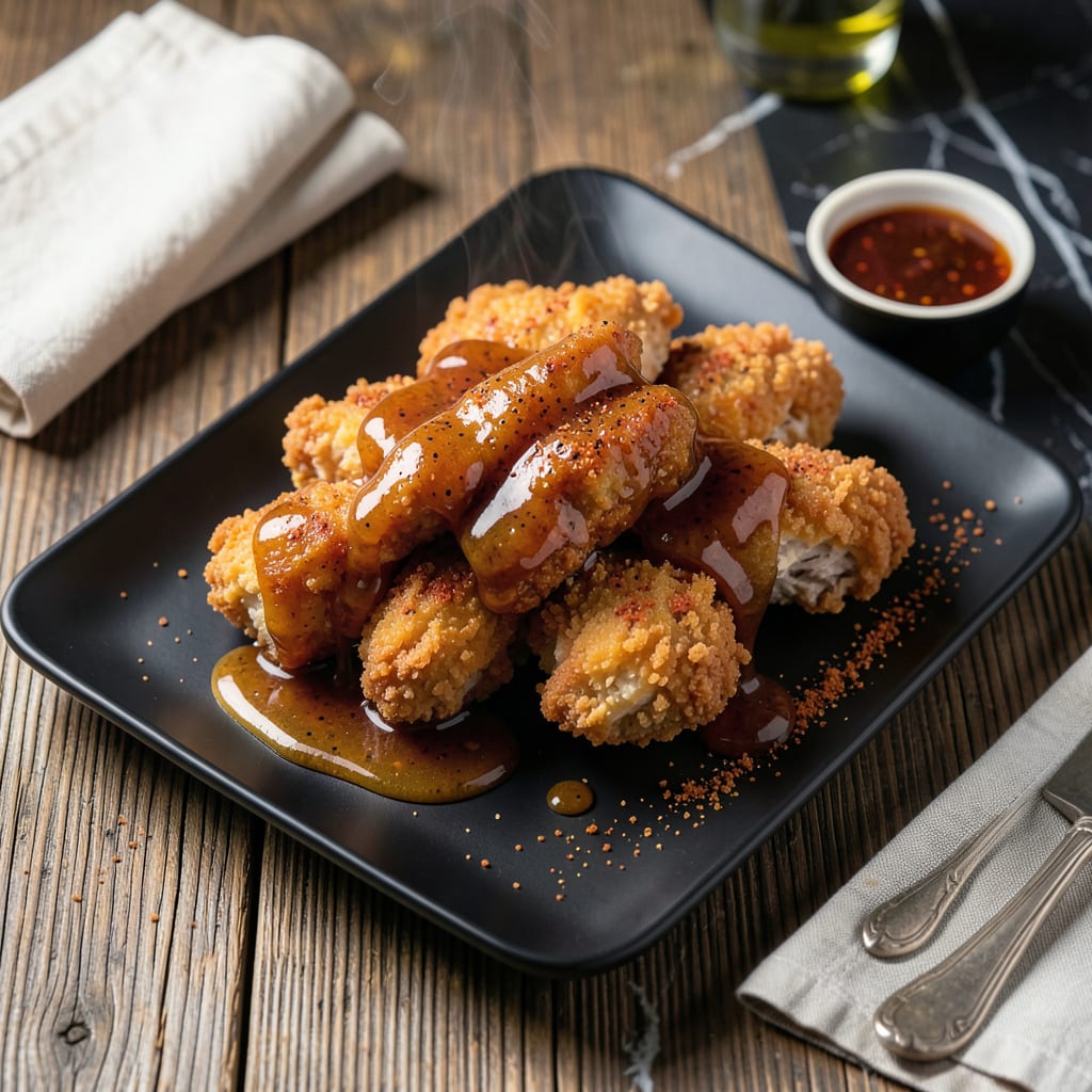 Hot Honey Sauce For Fried Chicken Recipe: Sweet Heat Drizzle for Crispy Bites example with annotations