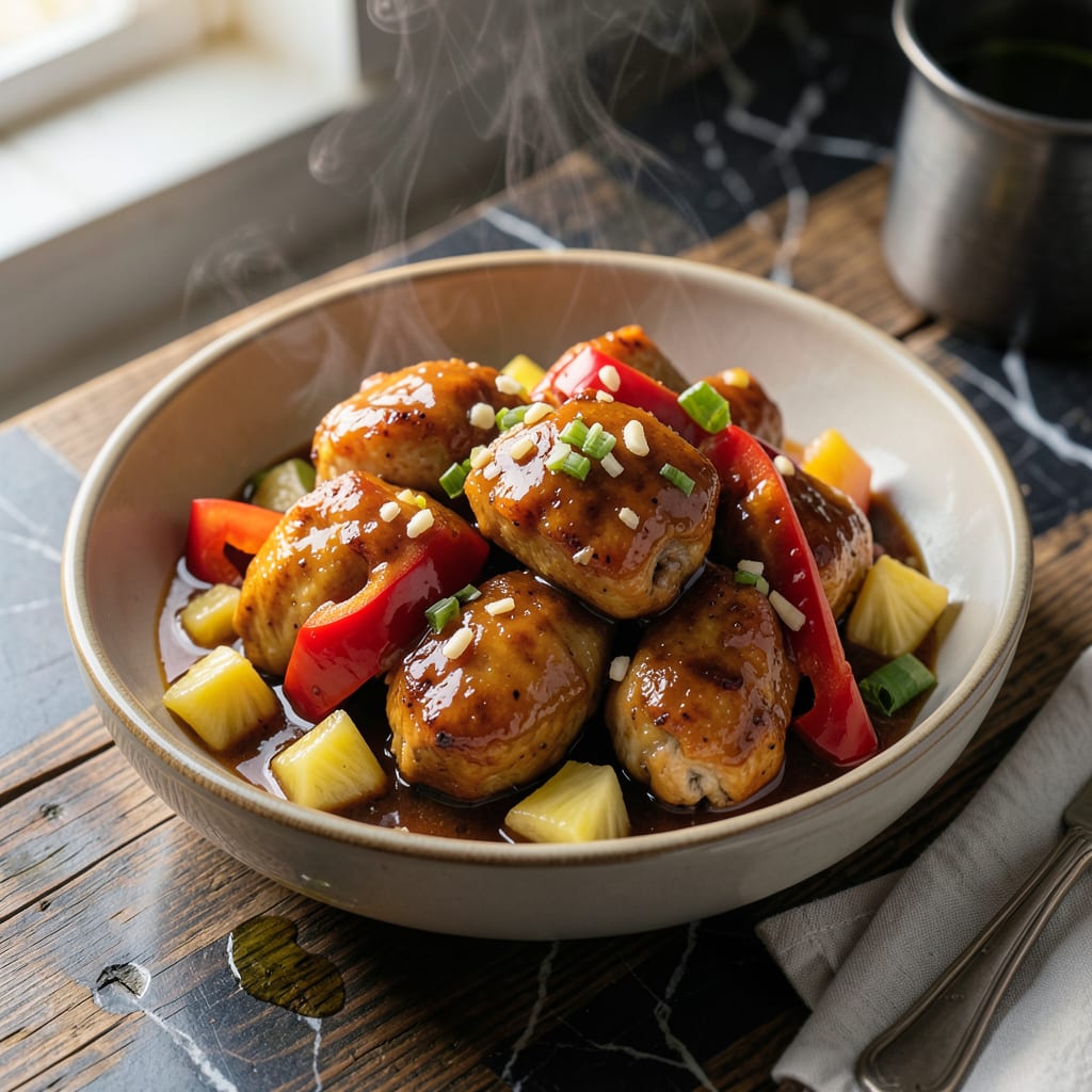 Huli Huli Chicken Sauce Recipe: Hawaiian Inspired Sweet and Tangy Glaze illustration with key details