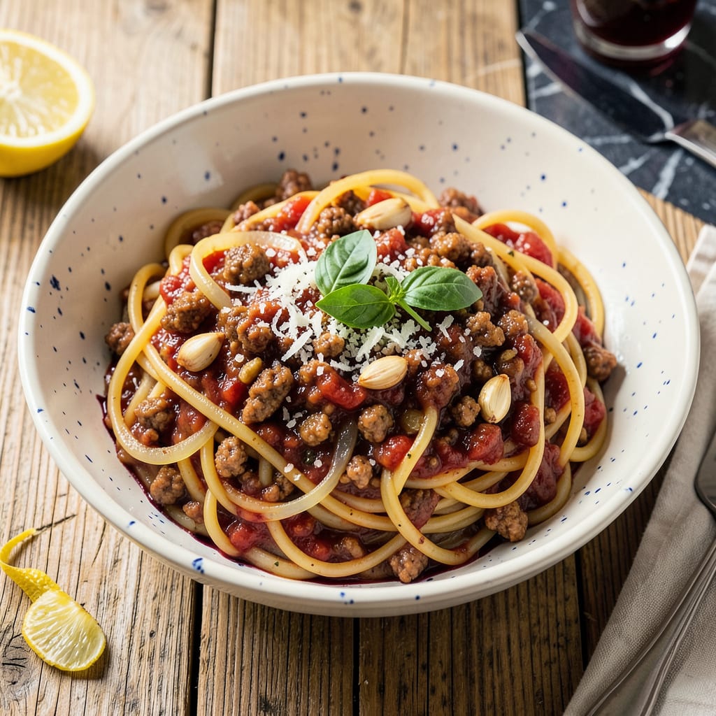 Complete italian sausage spaghetti sauce recipe overview image
