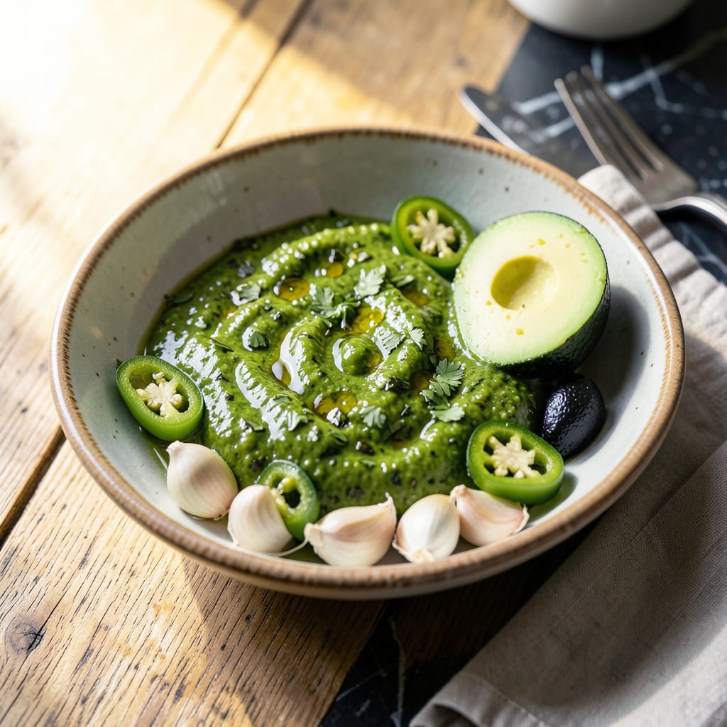 Complete Jalapeno Tree Green Sauce Recipe: Spicy Herb Infused Drizzle overview image