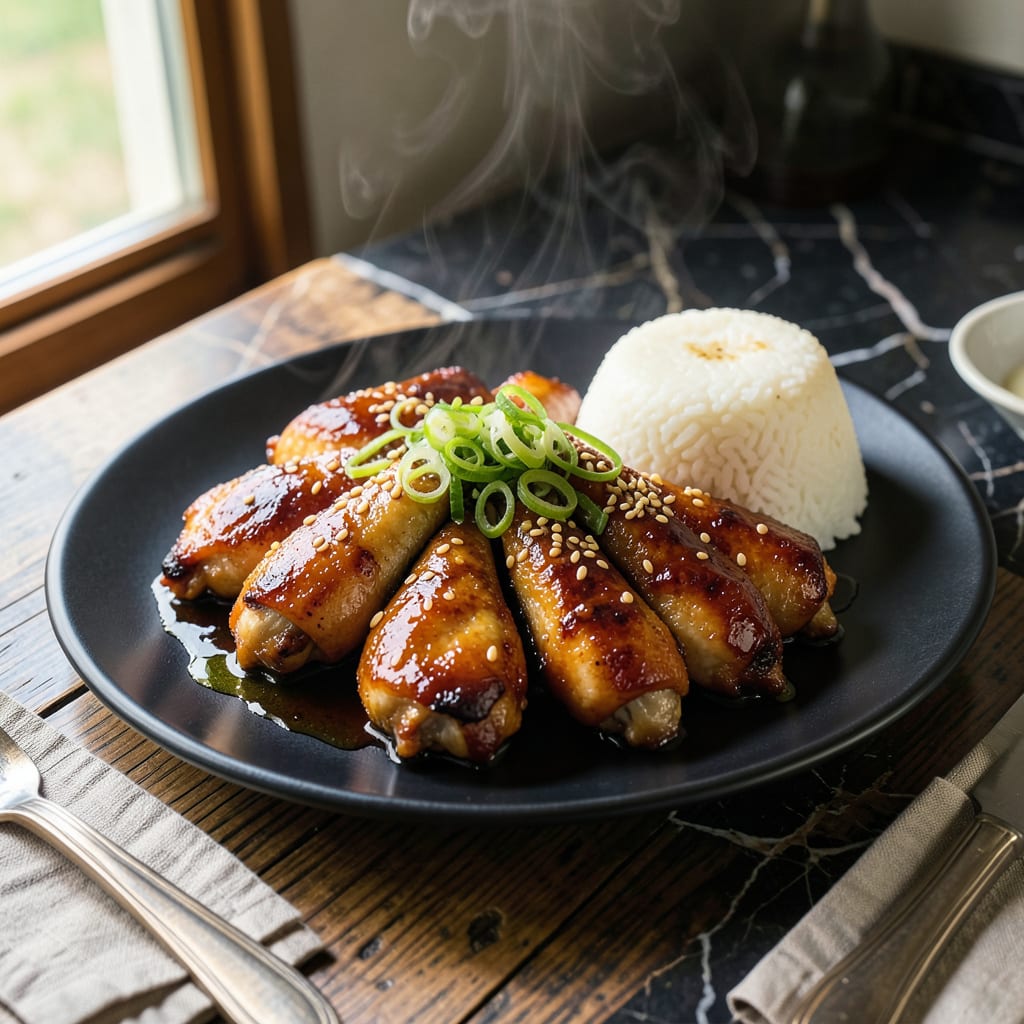 Japanese Barbecue Sauce Chicken Recipe: Sticky Glazed Perfection illustration with key details