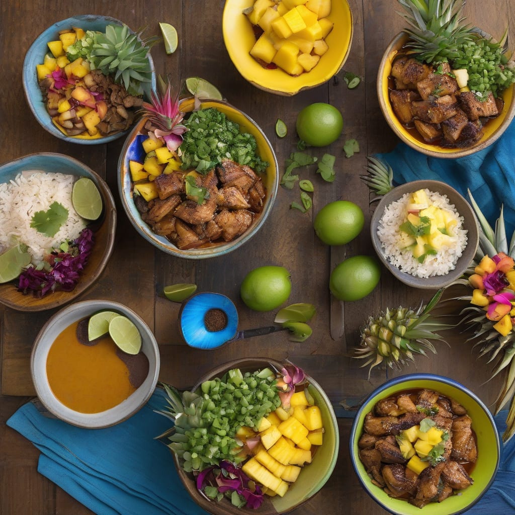 Jerk Chicken Pineapple Bowl Bahama Breeze Recipe: Tropical Fusion in a Bowl example with annotations