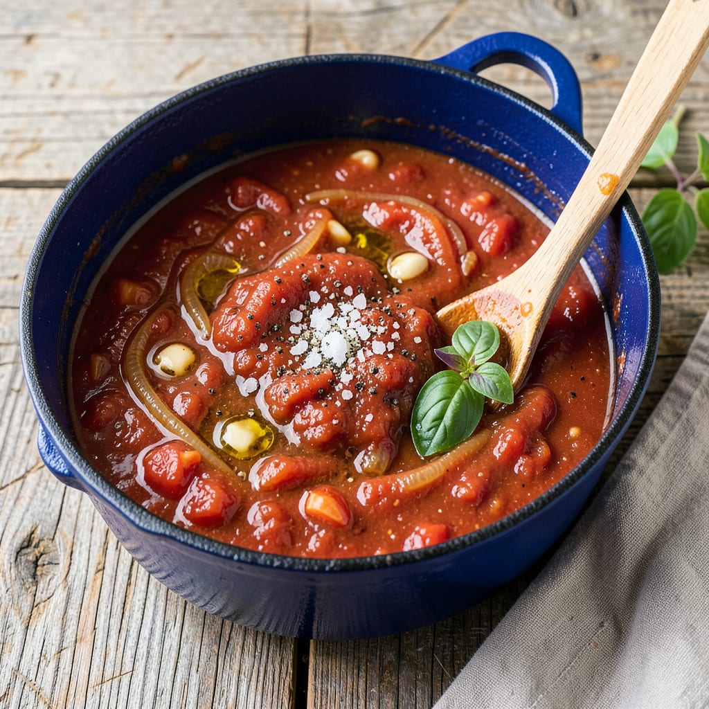 Jim's Spaghetti Sauce Recipe: Rich, Herby Simmer for Perfect Pasta Nights example with annotations