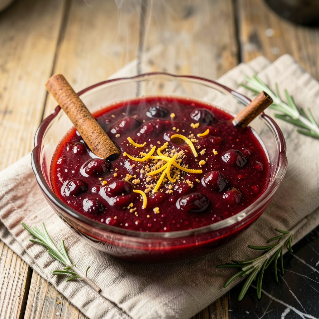Visual representation of Joanna Gaines' Cranberry Sauce Recipe: Sweet Tart Holiday Essential
