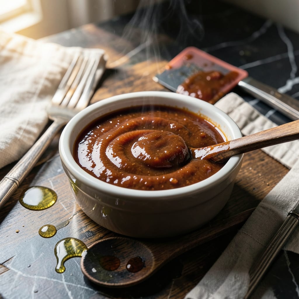 KC Barbecue Sauce Recipe: Smoky Sweet Kansas City Signature illustration with key details