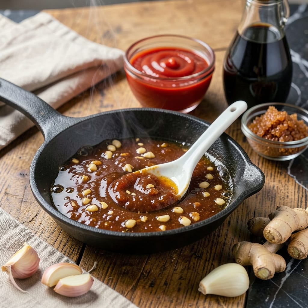 Kinder's Japanese BBQ Sauce Recipe: Sweet, Smoky Umami Glaze for Grilling example with annotations