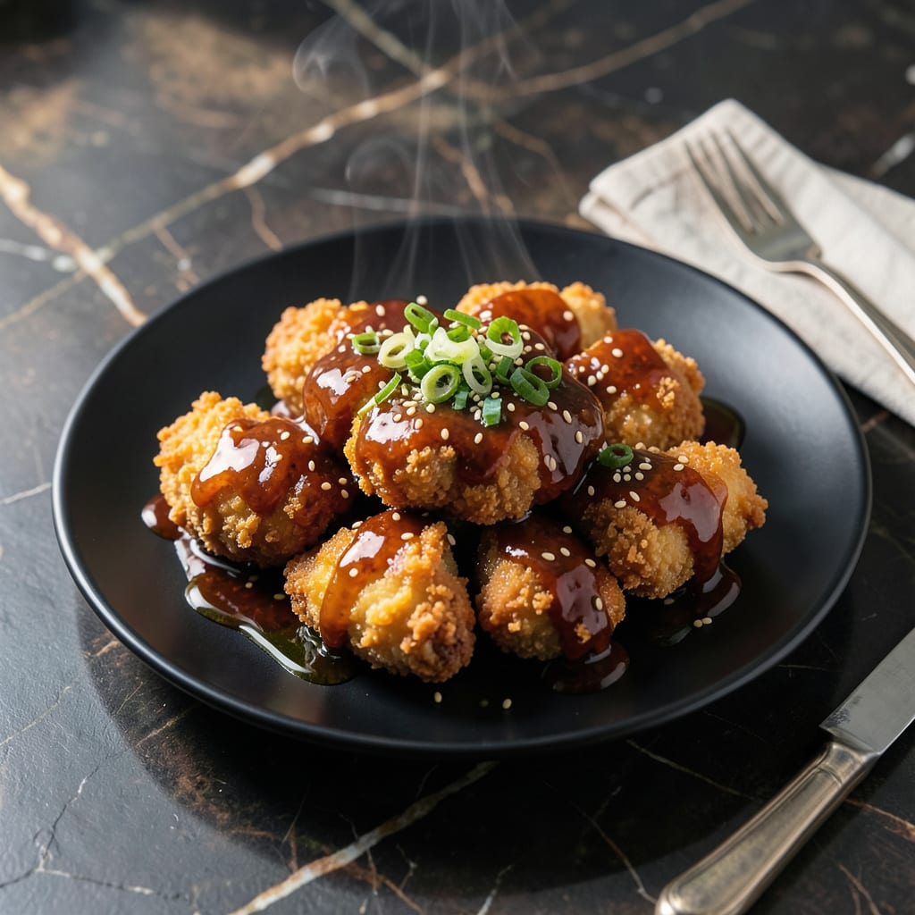 Korean Fried Chicken Spicy Sauce Recipe: Glossy, Sticky Heat for Crispy Bites example with annotations