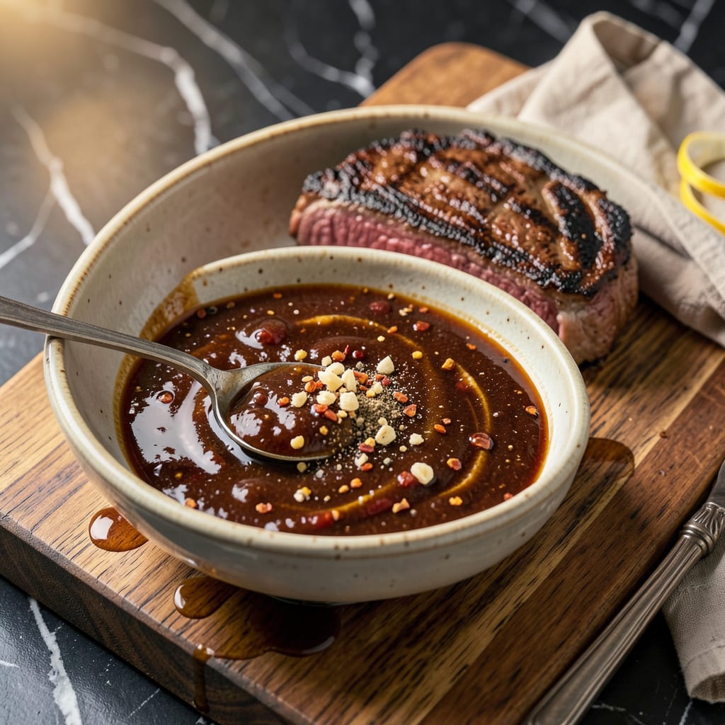 Visual representation of lea and perrins steak sauce recipe