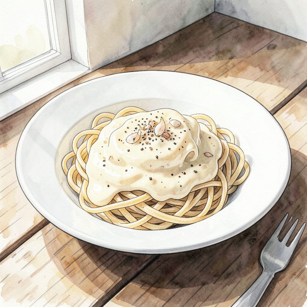 maggianos alfredo sauce recipe illustration with key details