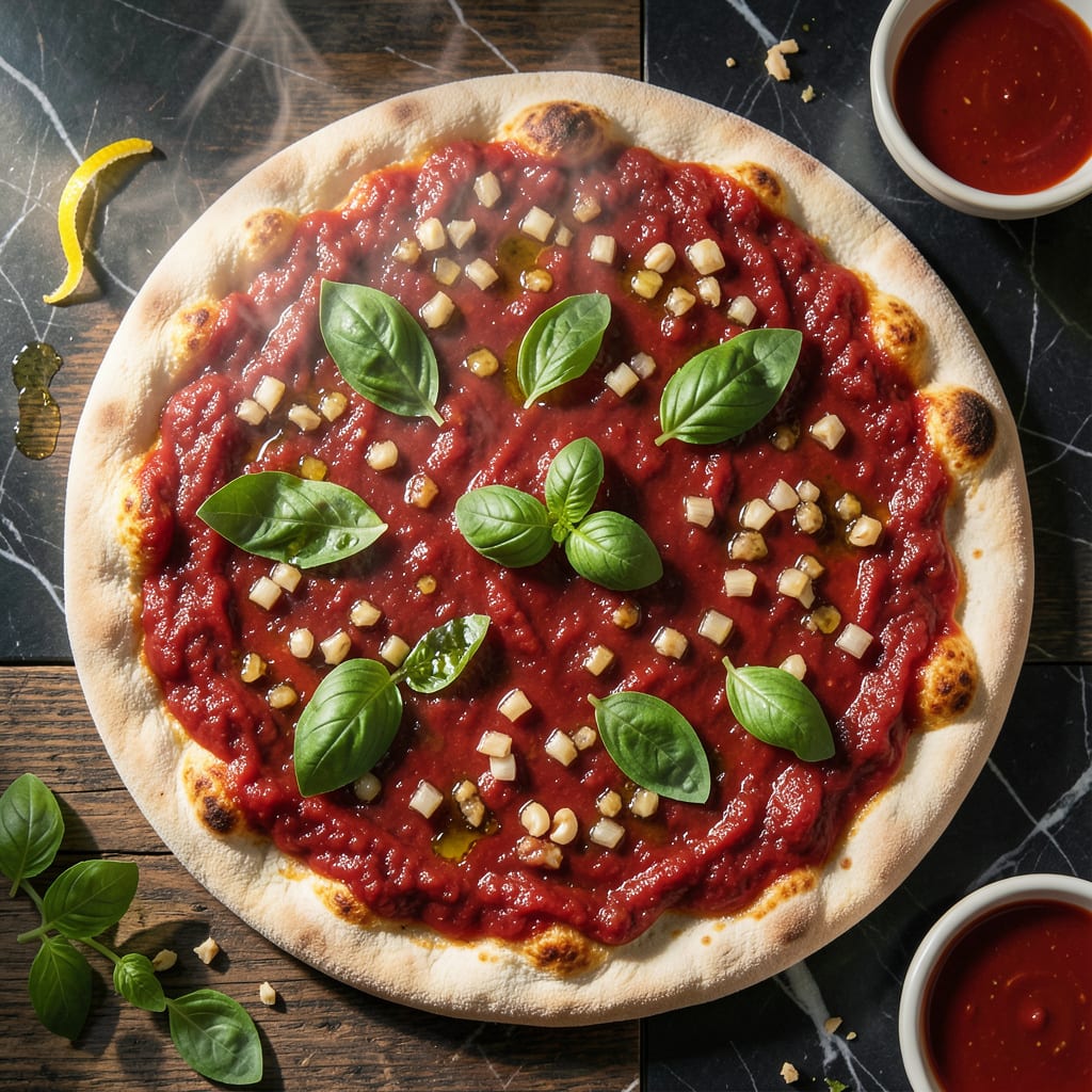 Visual representation of Marinara Sauce as Pizza Sauce: Bold Tomato Base for Authentic Flavor