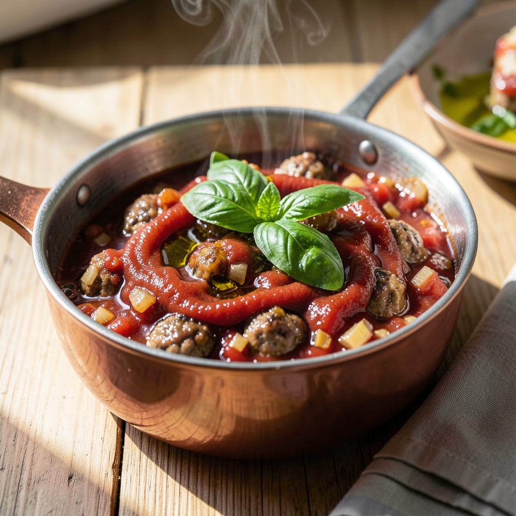 Comprehensive Meatball Sandwich Sauce Recipe: Bold Herb and Garlic Tomato Base visual reference