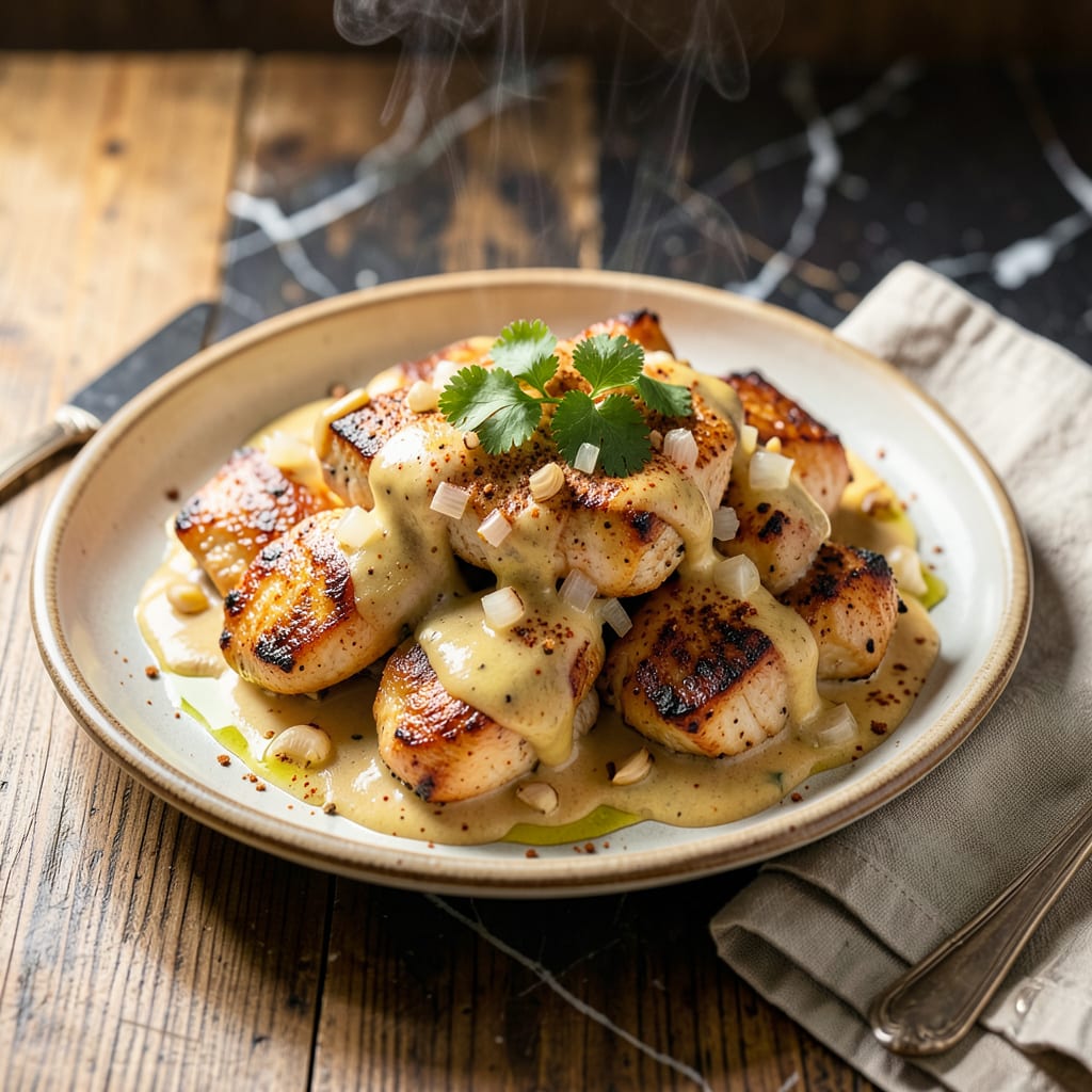 Mexican Chicken With Cheese Sauce Recipe: Spiced Poultry in Velvety Queso example with annotations