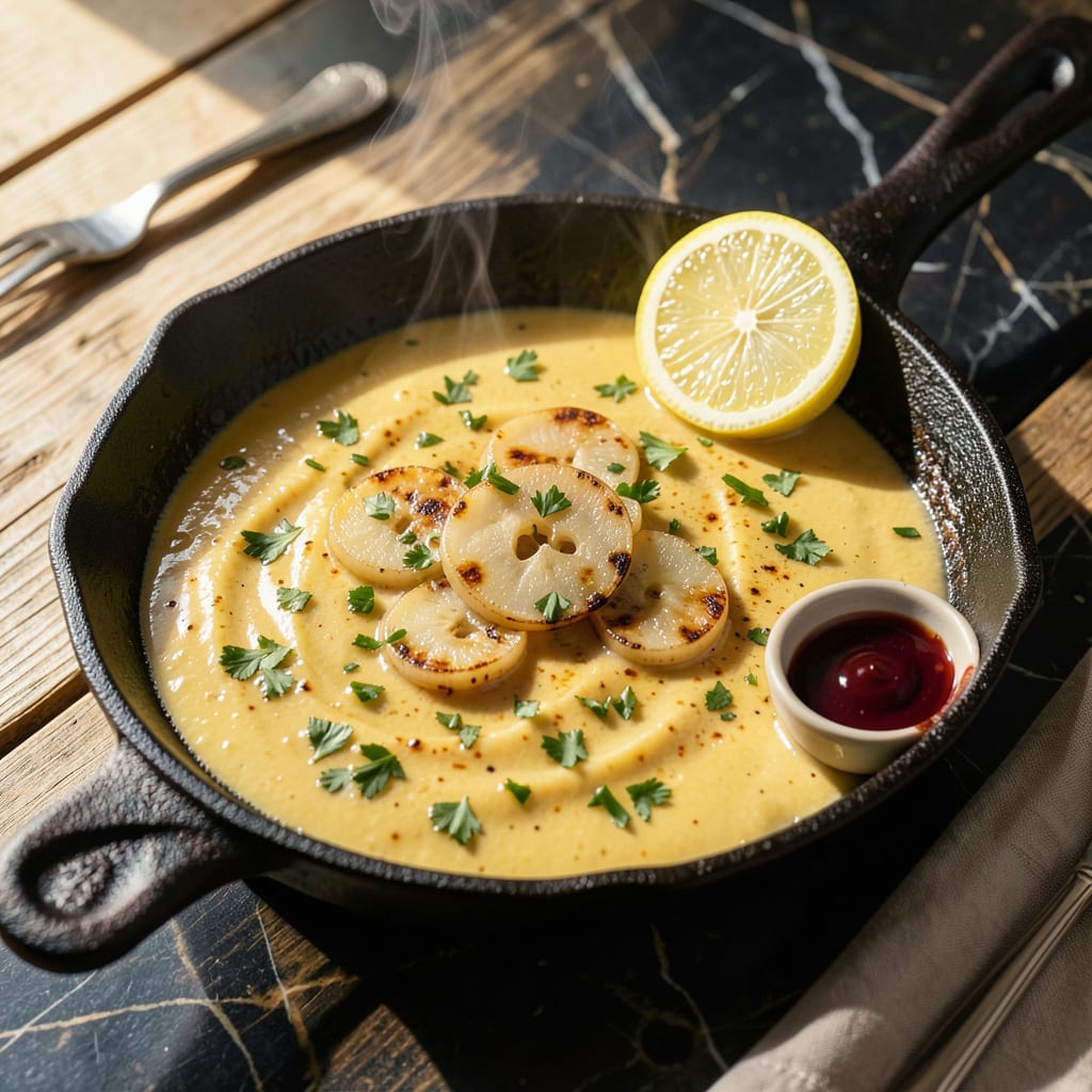 Visual representation of mr and mrs crab sauce recipe