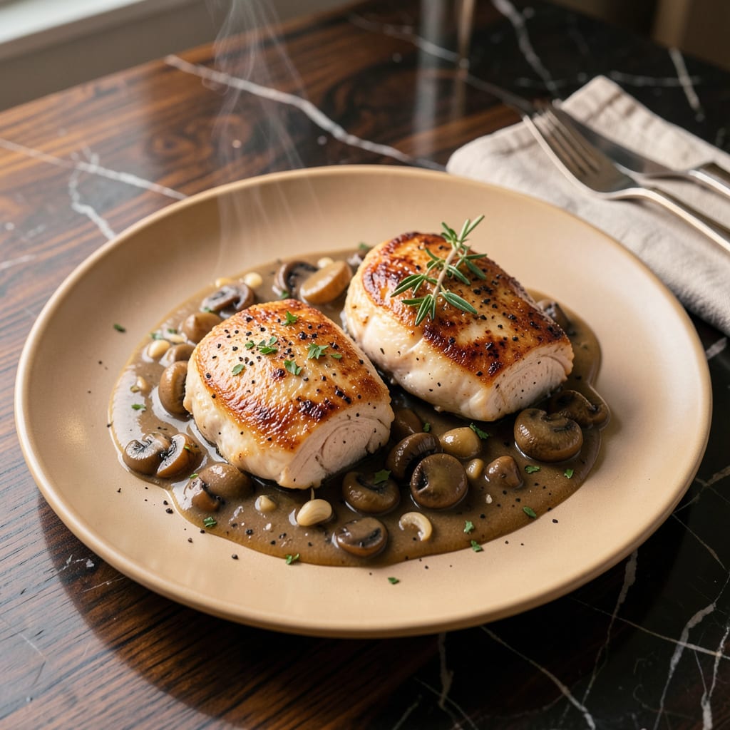 mushroom sauce for chicken recipe detailed visual guide