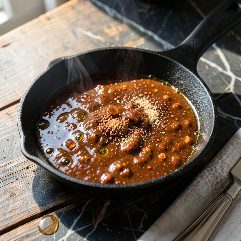 Nashville Hot Chicken Sauce Recipe: Spicy Cayenne Infused Drizzle example with annotations