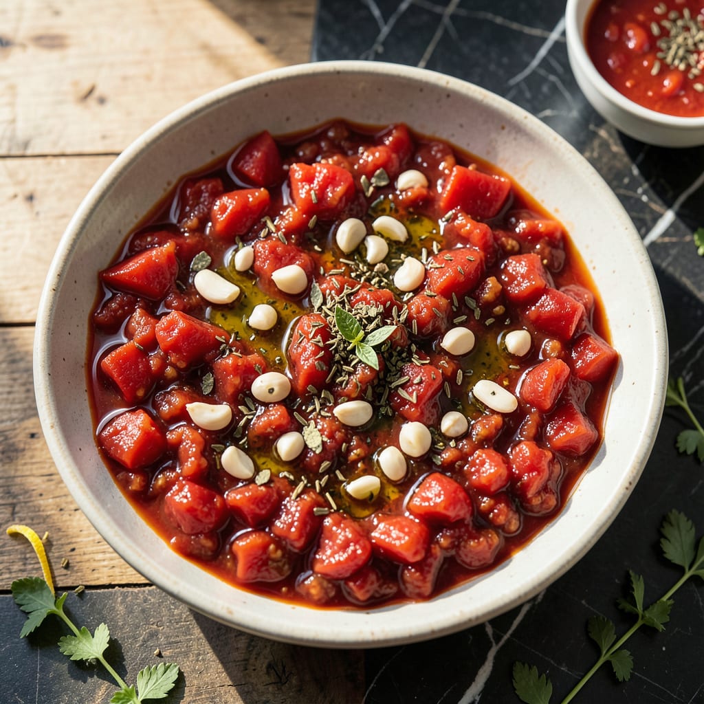 New York Style Pizza Sauce Recipe: Bold Tomato Flavor for Authentic Slices example with annotations