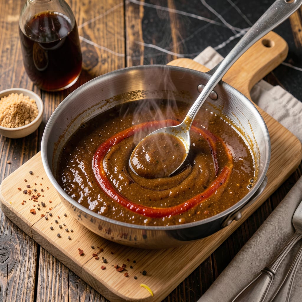 Visual representation of not so sloppy joe sauce recipe