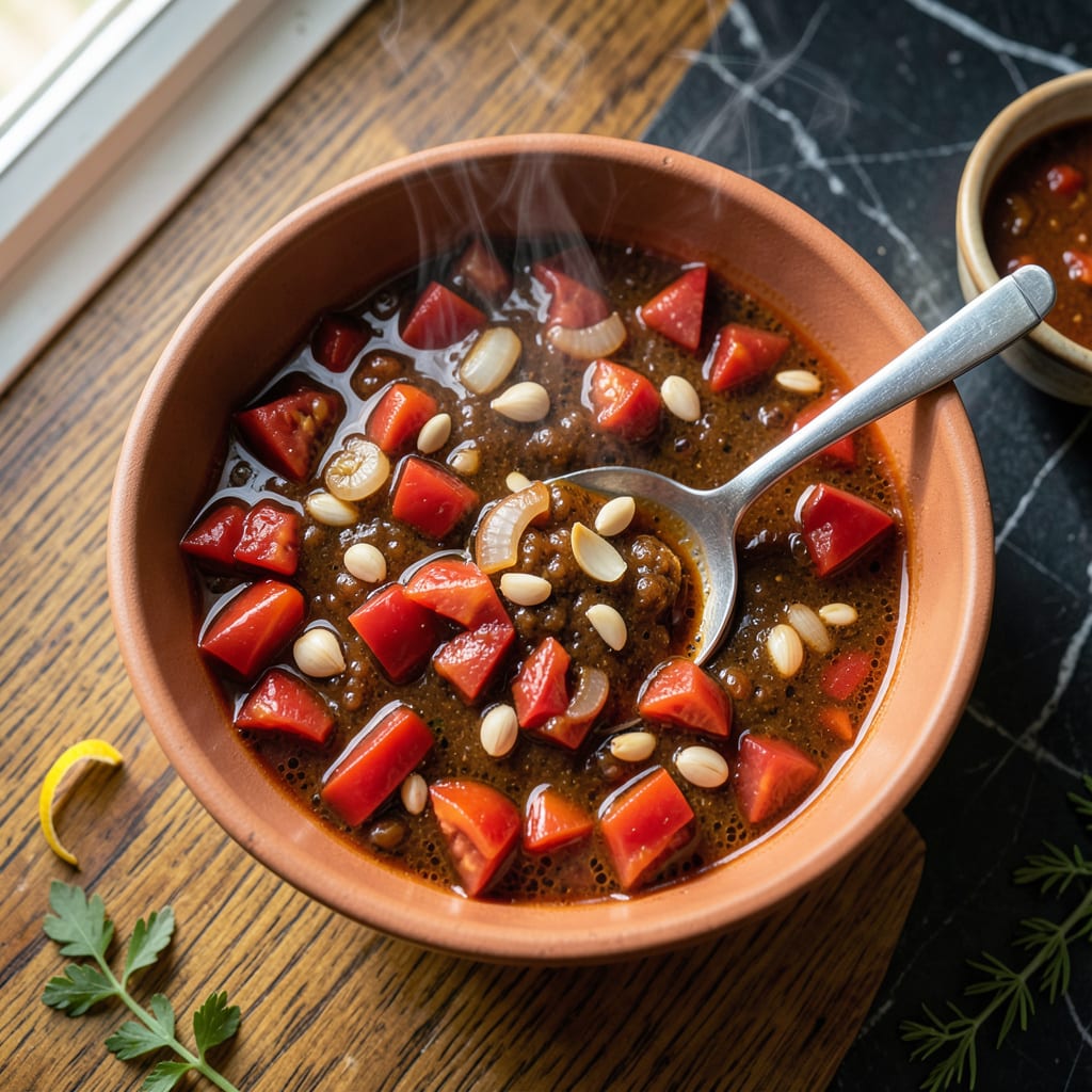 Old Fashioned Chili Sauce Recipe: Tangy Tomato Depth with a Kick illustration with key details