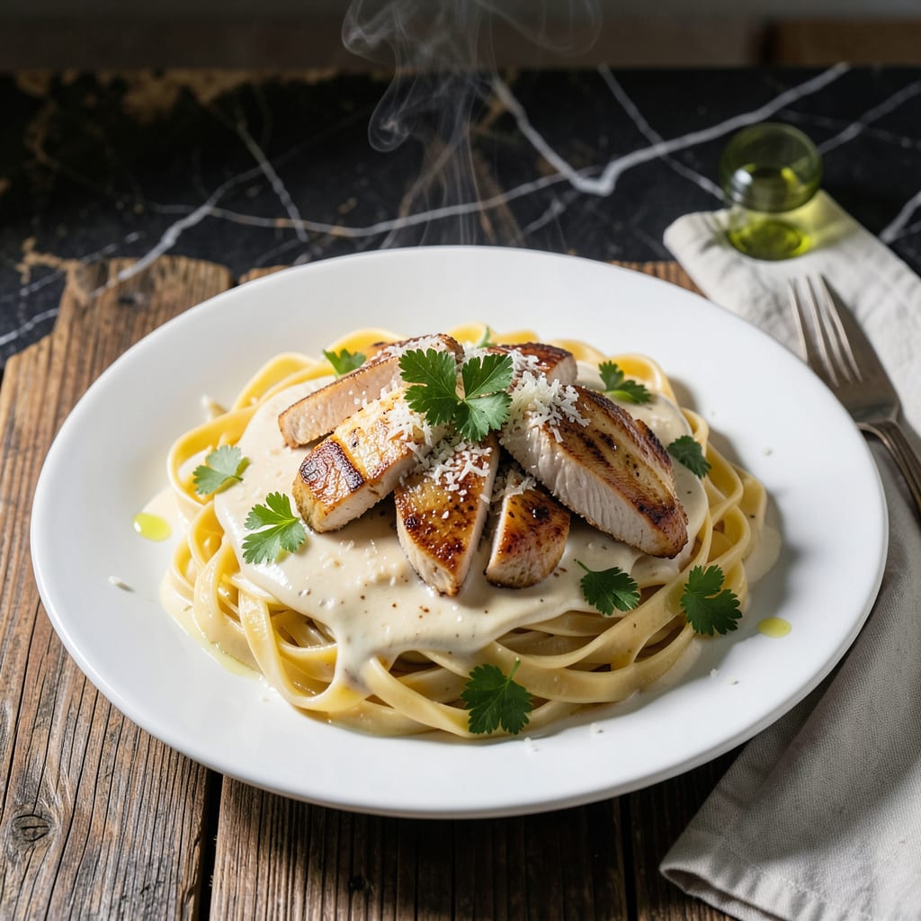 Olive Garden Chicken Alfredo Sauce Recipe: Creamy Parmesan Infusion illustration with key details