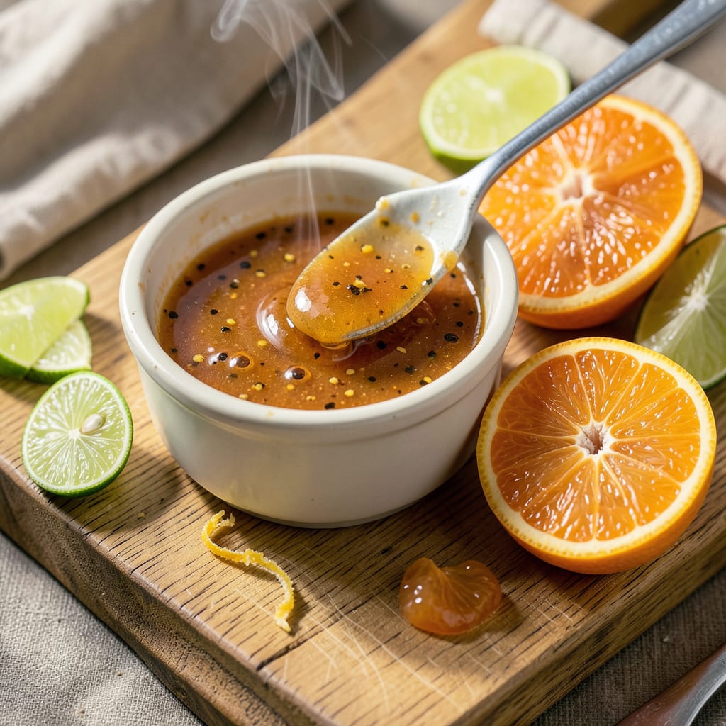 Orange Marmalade Dipping Sauce Recipe: Sweet Tangy Glaze for Any Appetizer example with annotations
