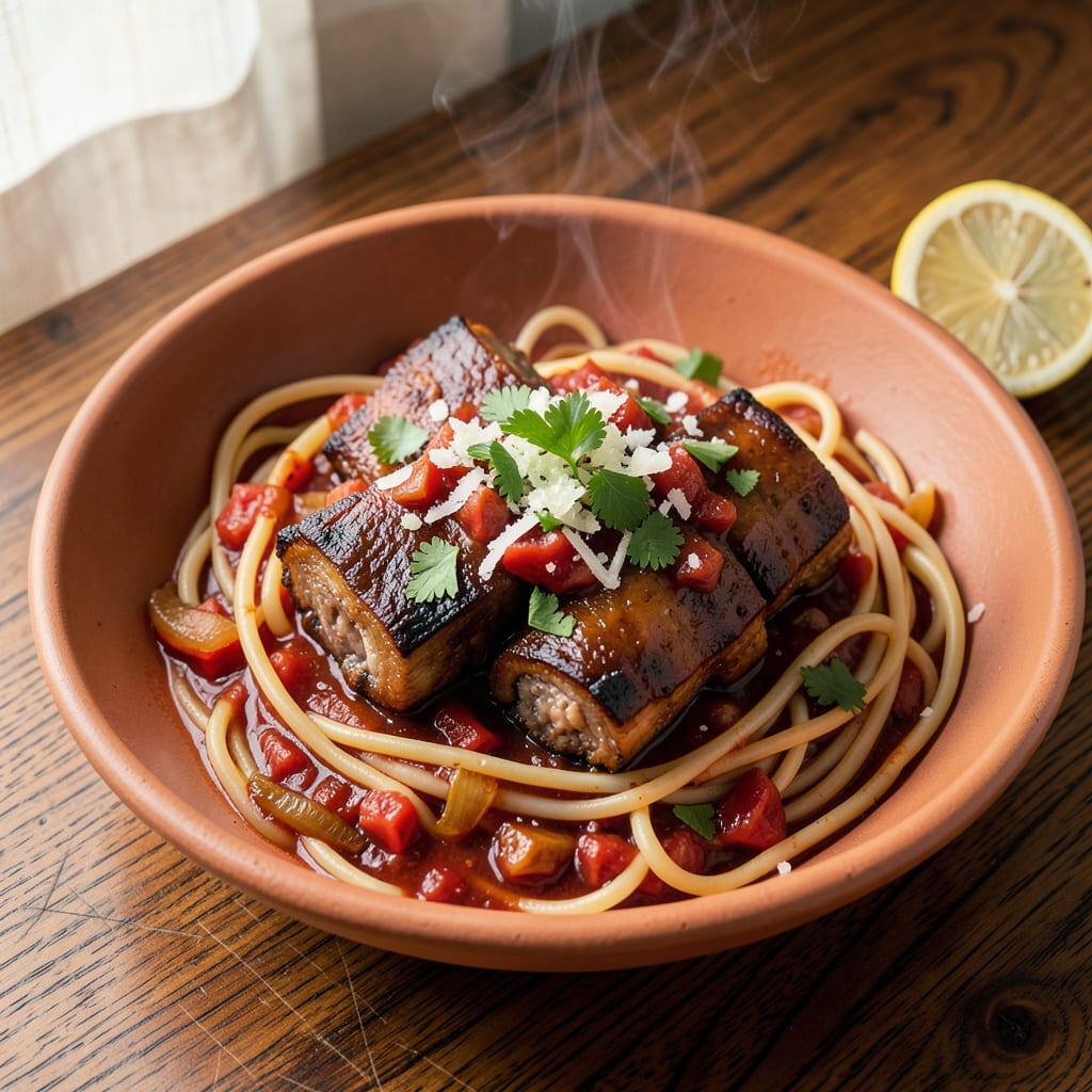 Oxtail Spaghetti Sauce Recipe: Rich, Meat Infused Pasta Perfection illustration with key details