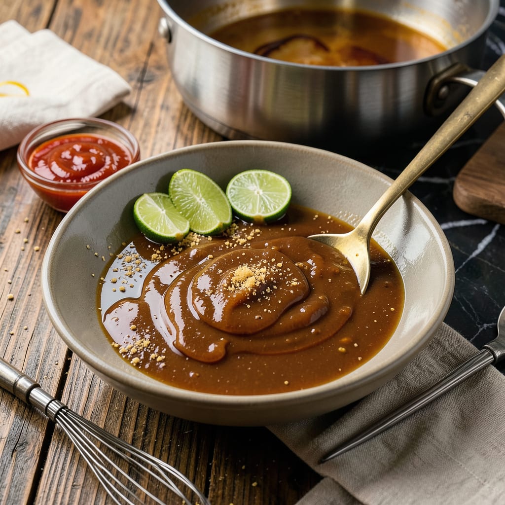 Visual representation of Pad Thai Sauce Recipe Without Tamarind: Tangy Sweet Balance in 5 Ingredients