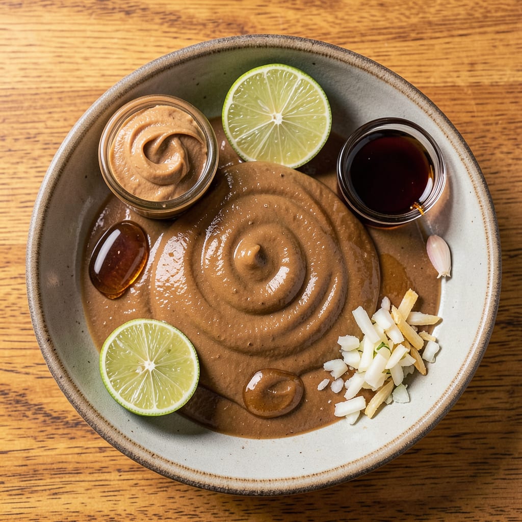 Visual representation of Peanut Butter Sauce Recipe for Spring Rolls: Creamy, Nutty Dip With Perfect Balance