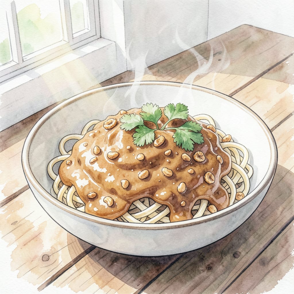 Peanut Sauce Easy Recipe: Creamy Indonesian Style Delight example with annotations