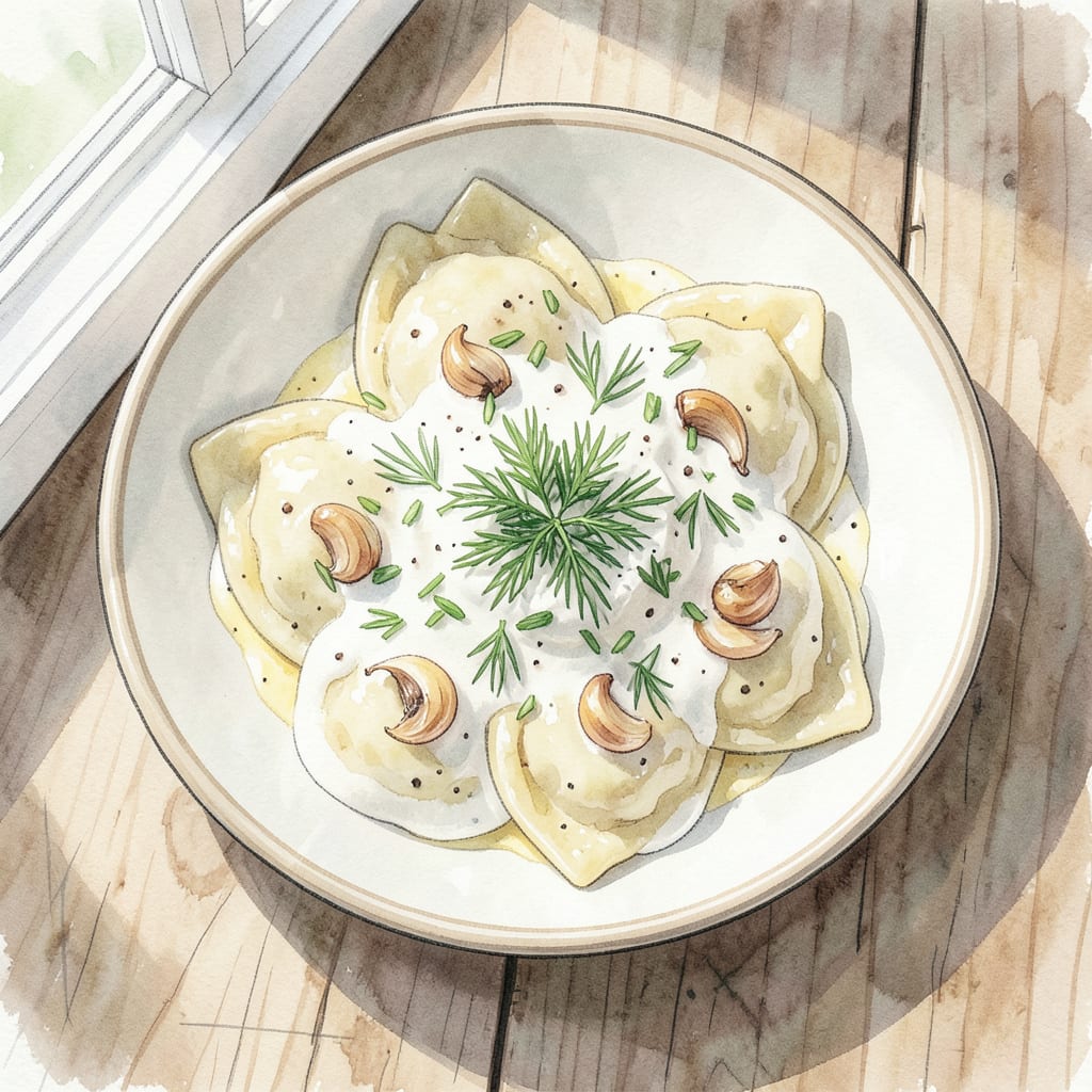 Visual representation of Perogies Sauce Recipe: Creamy Polish Inspired Delight