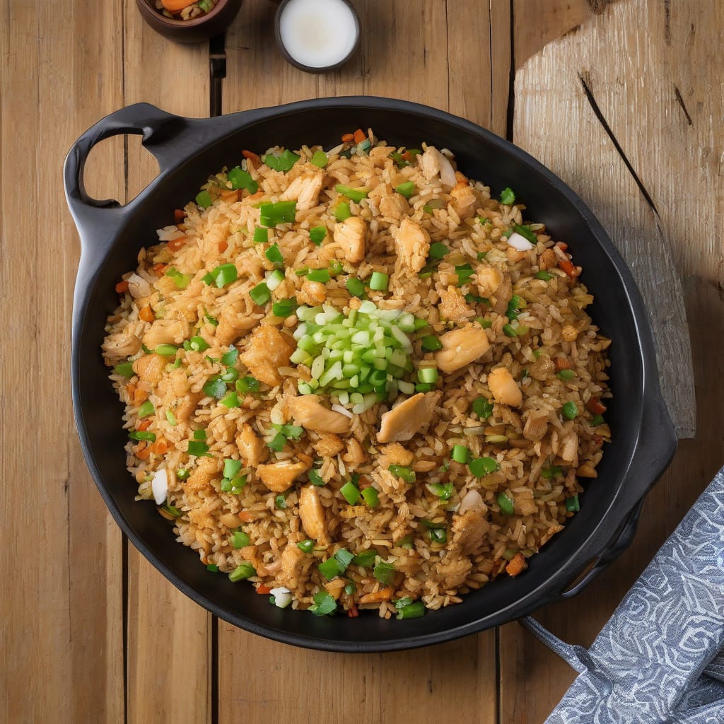 Visual representation of Pf Chang's Chicken Fried Rice Recipe: Restaurant Style Wok Fried Perfection