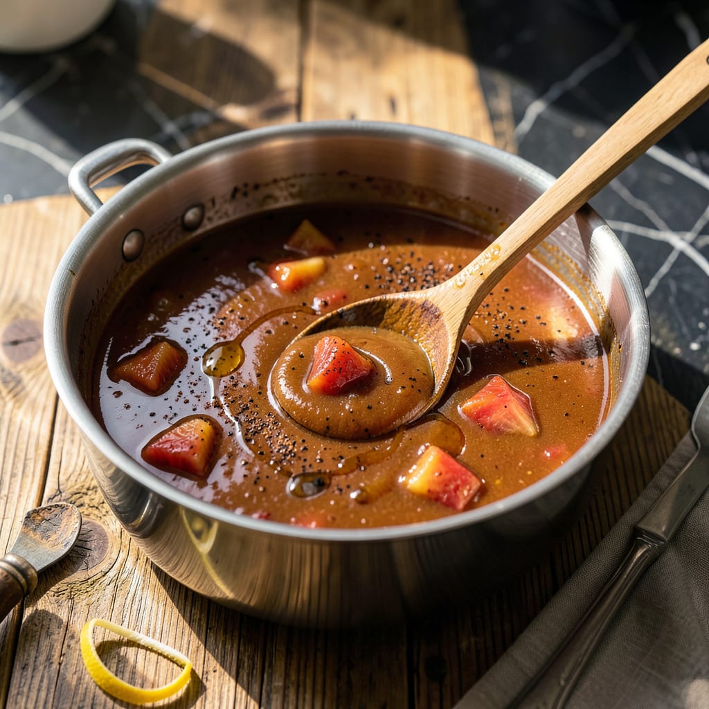 Visual representation of pineapple bbq sauce recipe