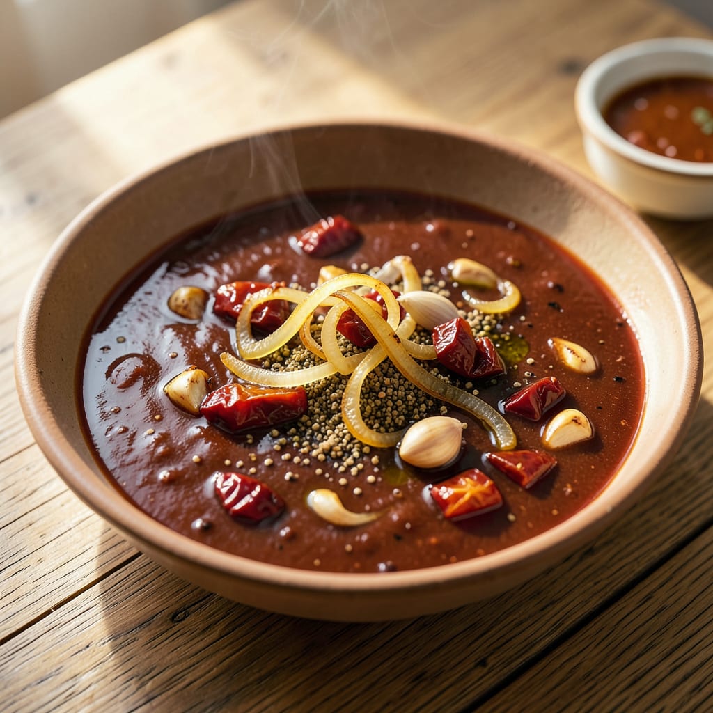 rachel cooks with love enchilada sauce recipe example with annotations