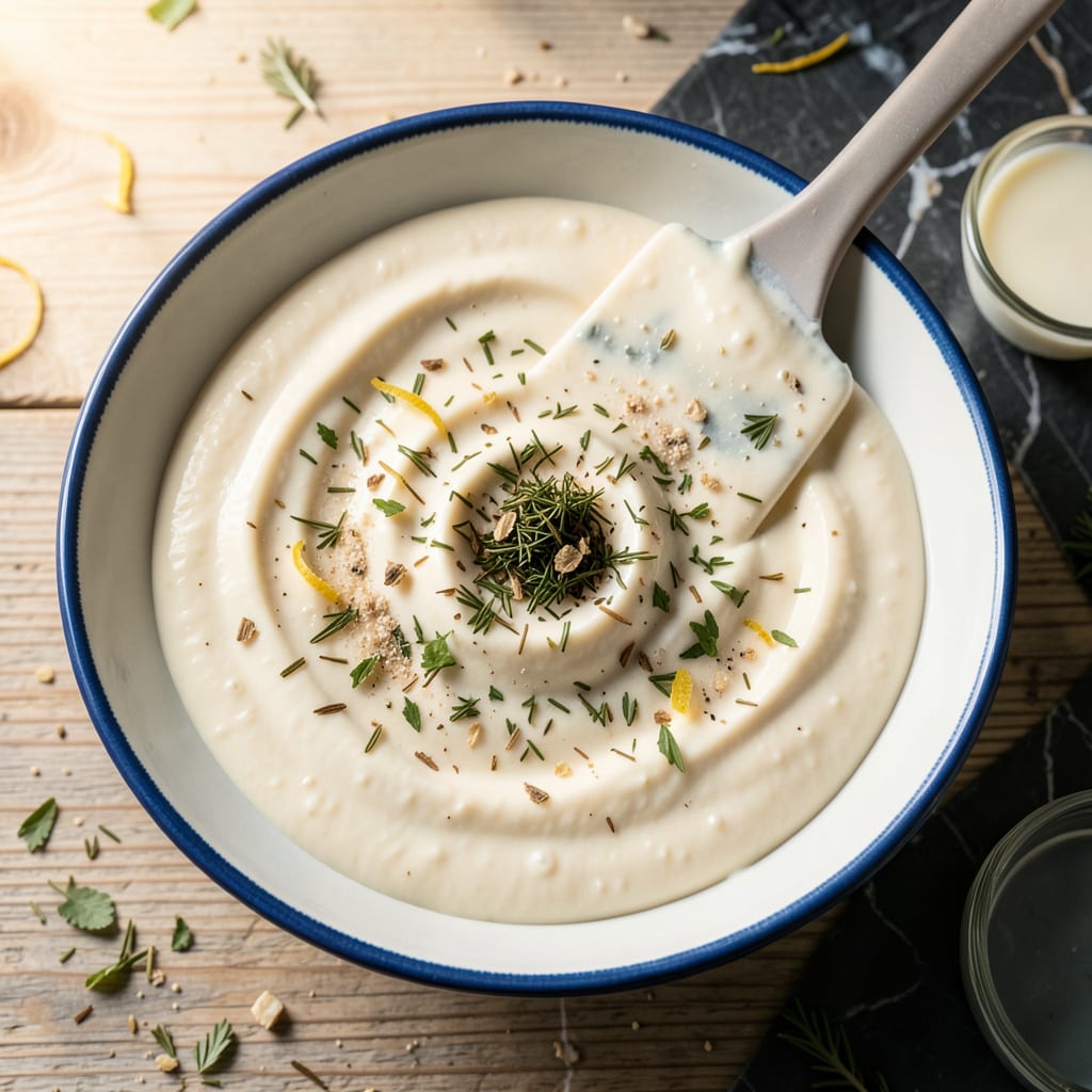 Ranch Pizza Sauce Recipe: Creamy, Tangy Twist for Your Pie example with annotations