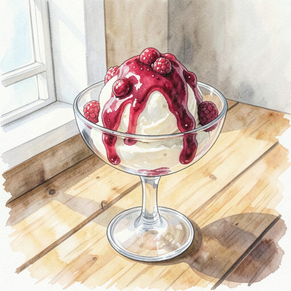 Raspberry Sauce Recipe for Ice Cream: Sweet and Tart Perfect Topping example with annotations