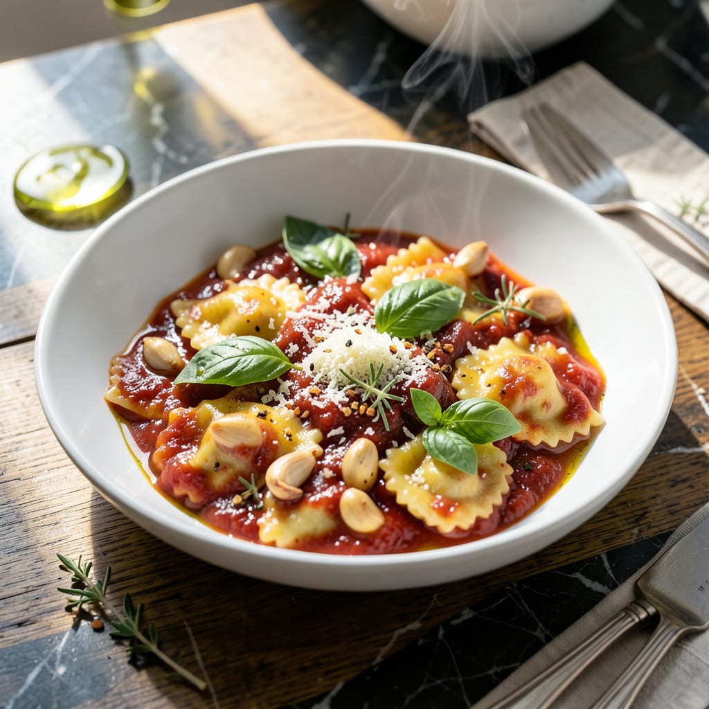 Ravioli Pasta Sauce Recipe: Rich Tomato and Herb Infusion illustration with key details