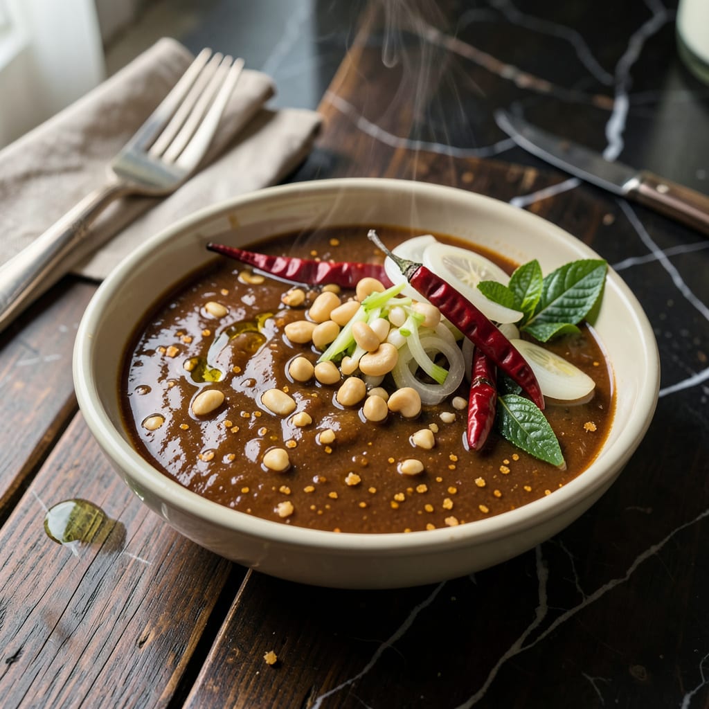 Sa Cha Sauce Recipe: Bold Thai Chili and Peanut Flavor example with annotations