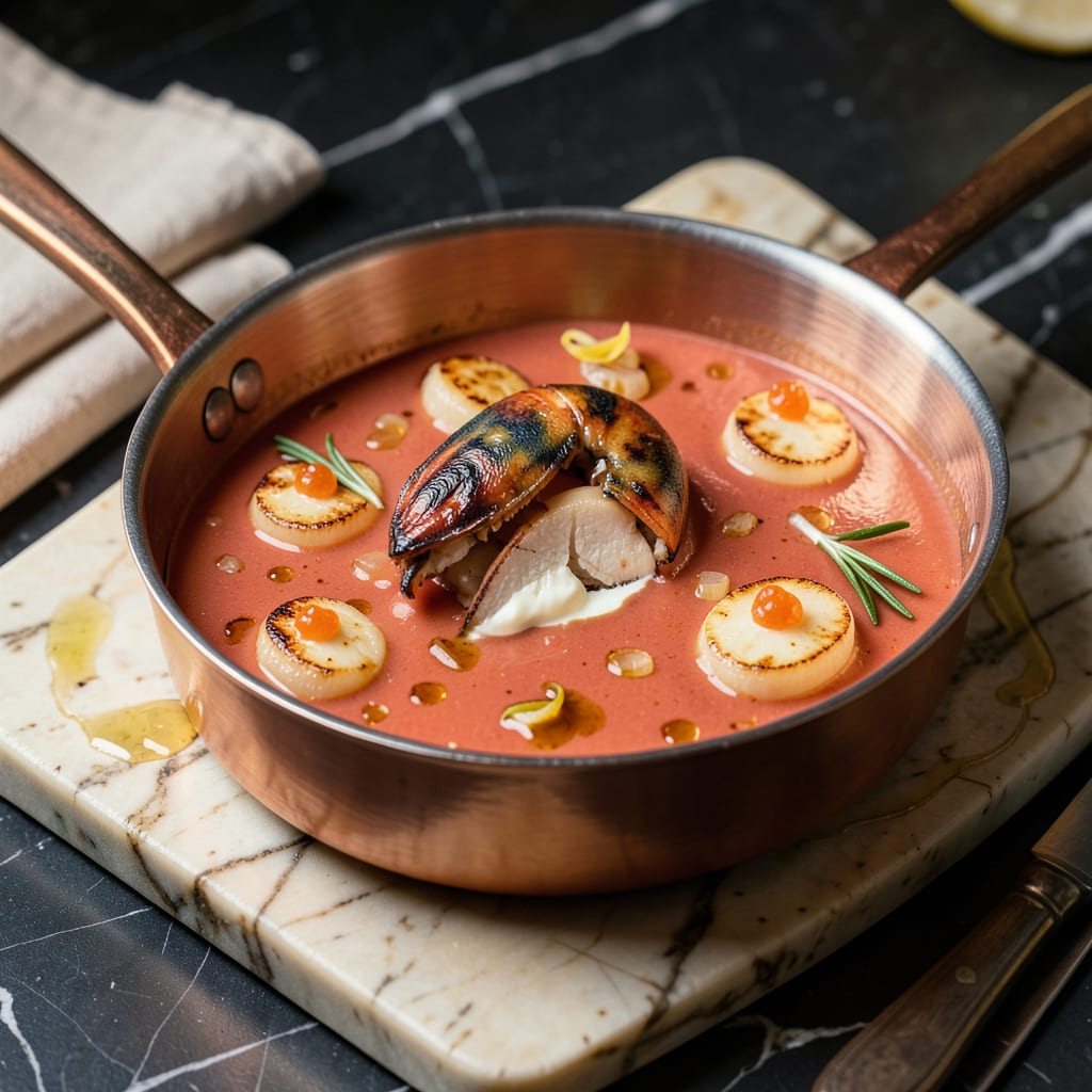 Visual representation of sauce americaine recipe