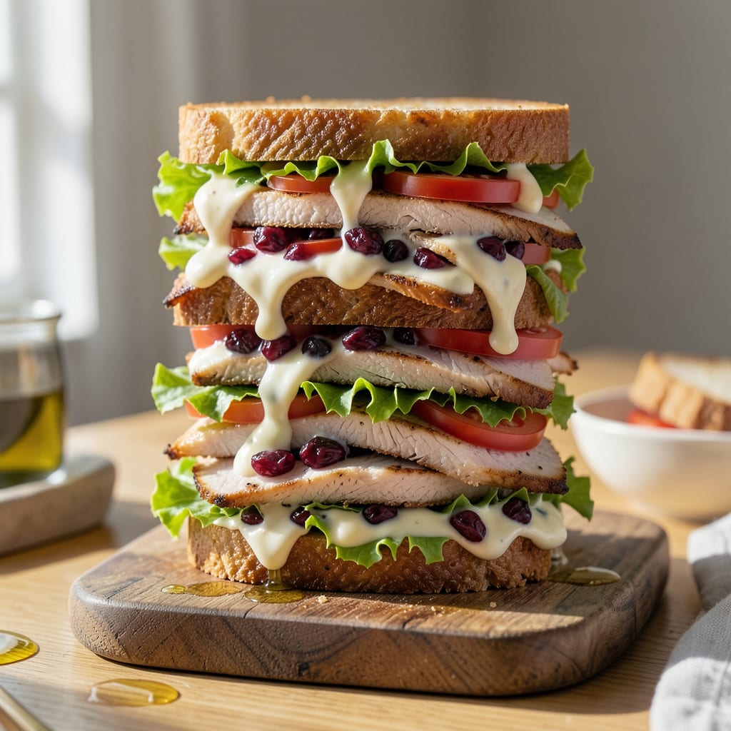 Sauce for Turkey Sandwich: Tangy Cranberry Mayo Spread illustration with key details