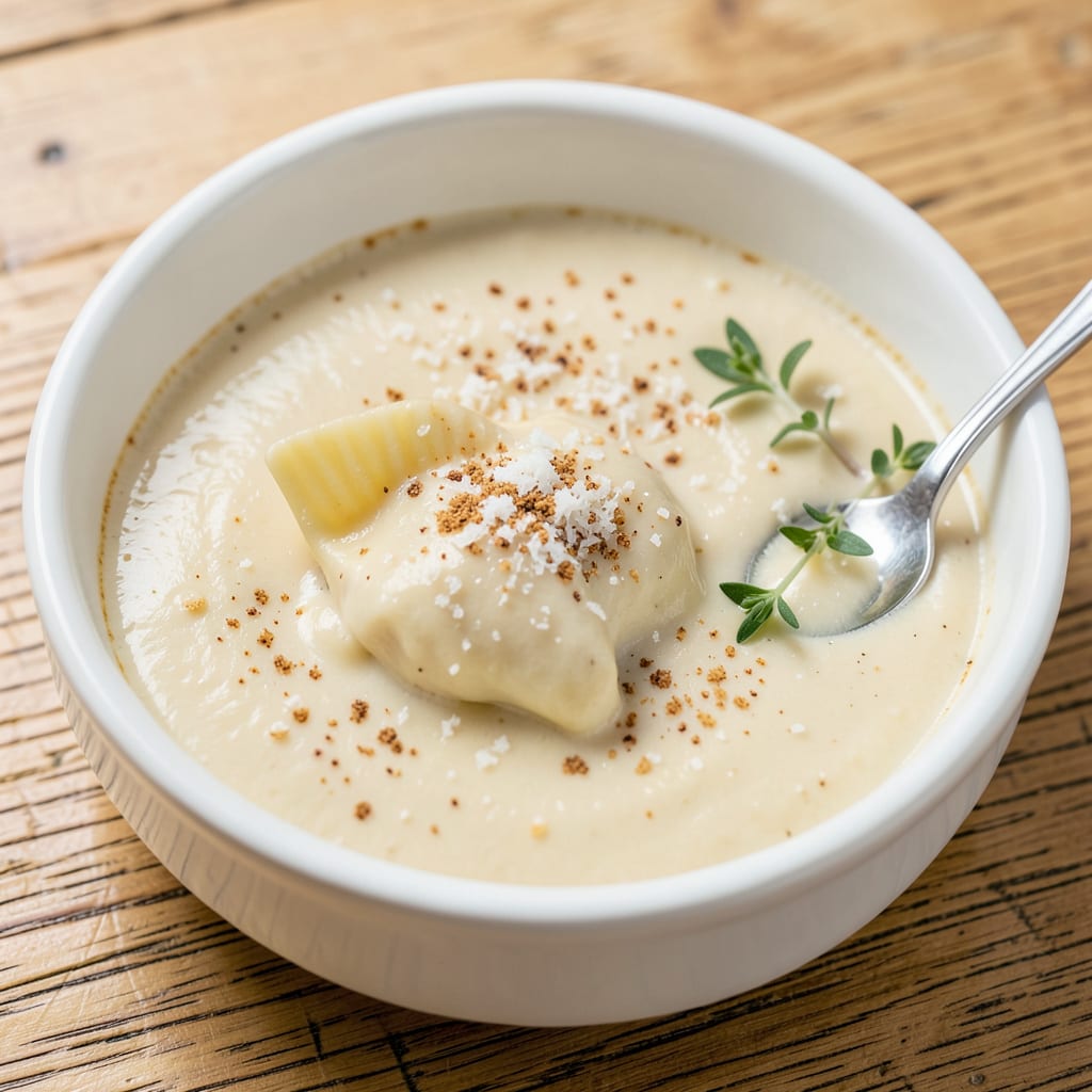Sauce Mornay Recipe: Creamy Cheese Sauce for Baked Dishes example with annotations