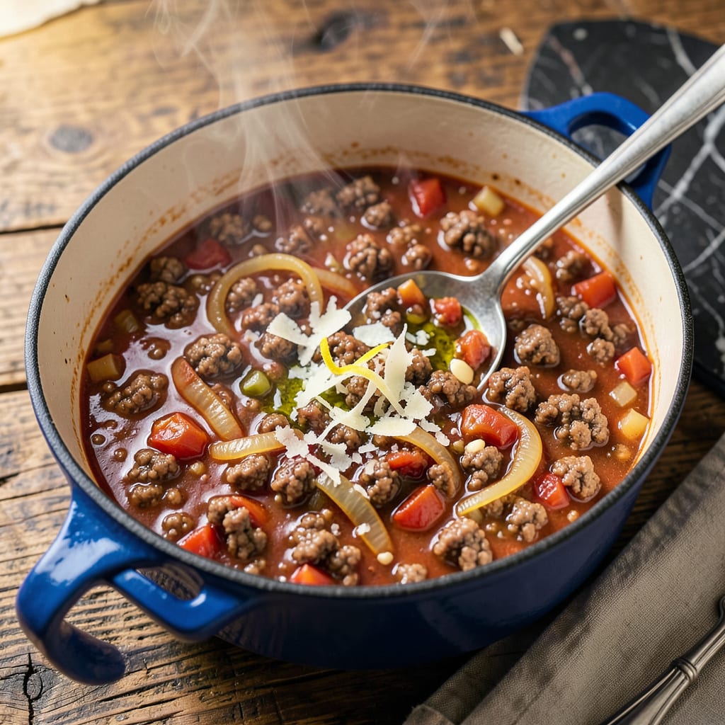 Sauce Recipe With 4 Pounds of Ground Beef: Rich, Meat Loaded Pasta Night detailed visual guide