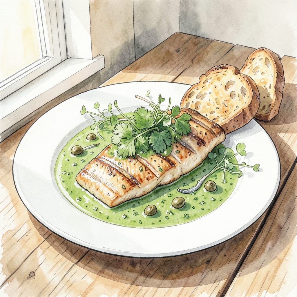 Sauce Verte Recipe: Tangy Herb Condiment Perfect for Grilling Season illustration with key details
