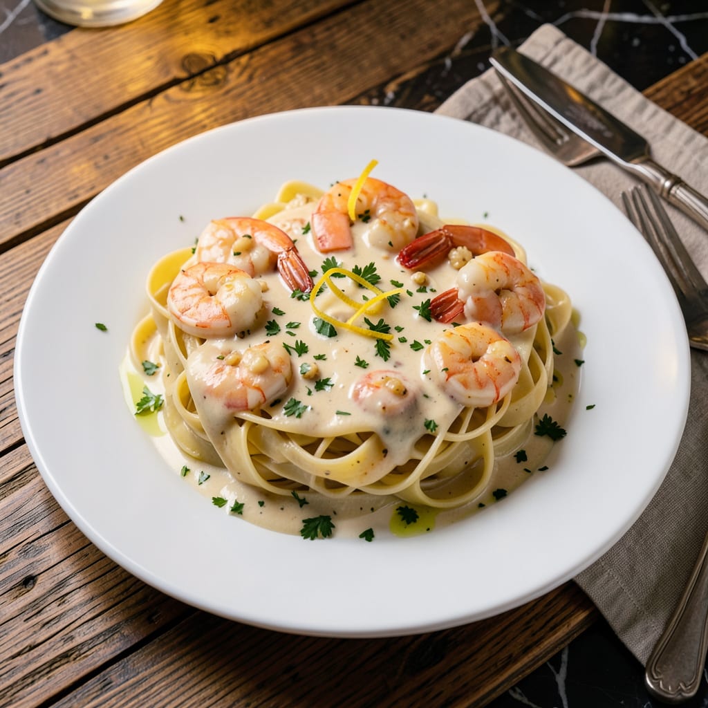 Shrimp Alexander Sauce Recipe: Creamy, Buttery Elegance for Seafood example with annotations