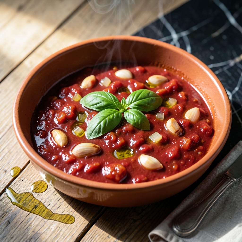 Spaghetti Sauce Recipe With Tomato Sauce No Meat: Simple Vegetarian Marinara in 20 Minutes detailed visual guide