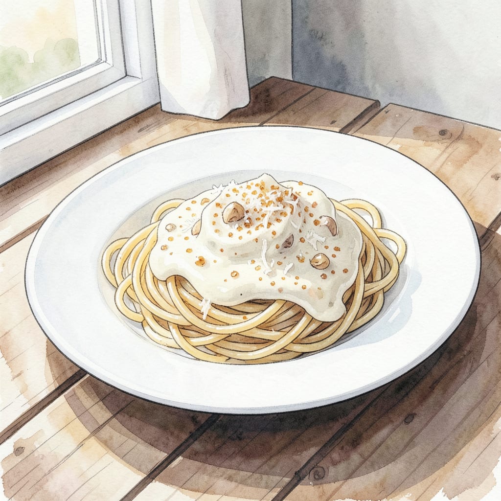 Spaghetti White Sauce Recipe: Creamy Comfort in 20 Minutes example with annotations