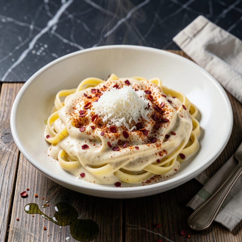 Visual representation of Spicy Alfredo Sauce Recipe: Bold Creamy Heat for Pasta Night