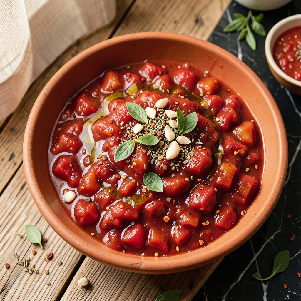 Spicy Pizza Sauce Recipe: Bold Tomato Kick for Homemade Pies example with annotations