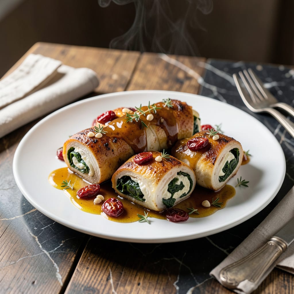 Complete Stuffed Chicken With Sauce Recipe: Juicy Fillings and Rich Pan Drizzling overview image