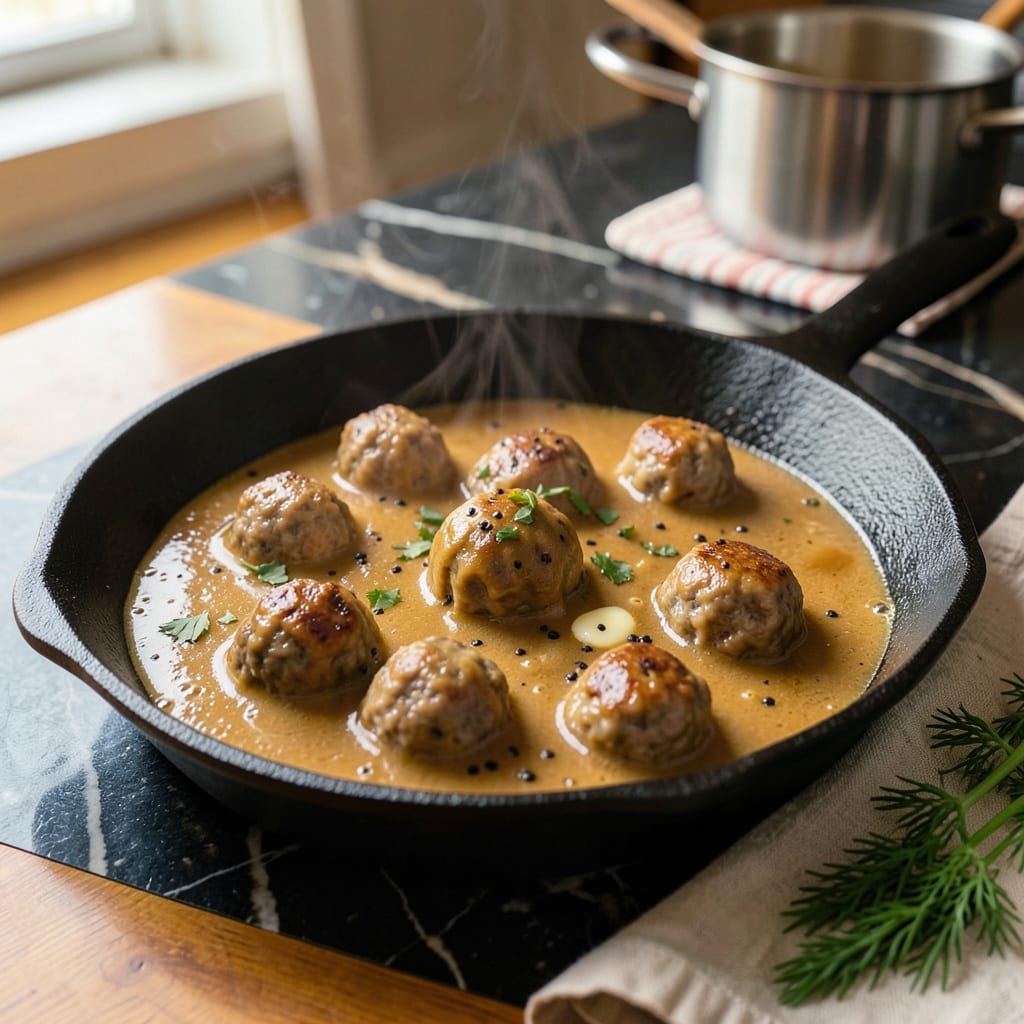 Visual representation of Swedish Meatball Sauce Recipe: Creamy Gravy With Rich, Savory Depth