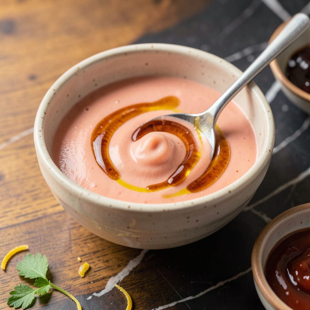 sweet zip sauce recipe illustration with key details