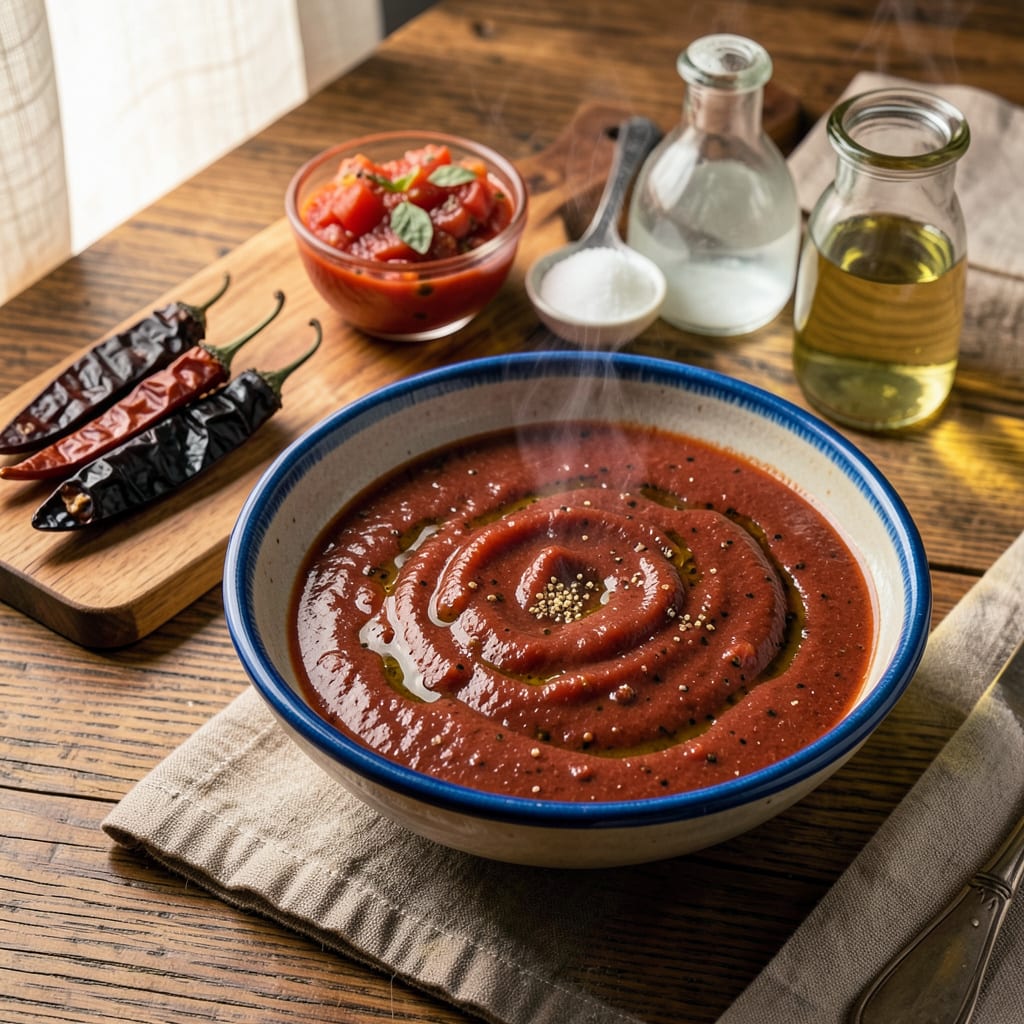 Taco Villa Red Sauce Recipe: Copycat Spicy Sweet Dipping Magic example with annotations
